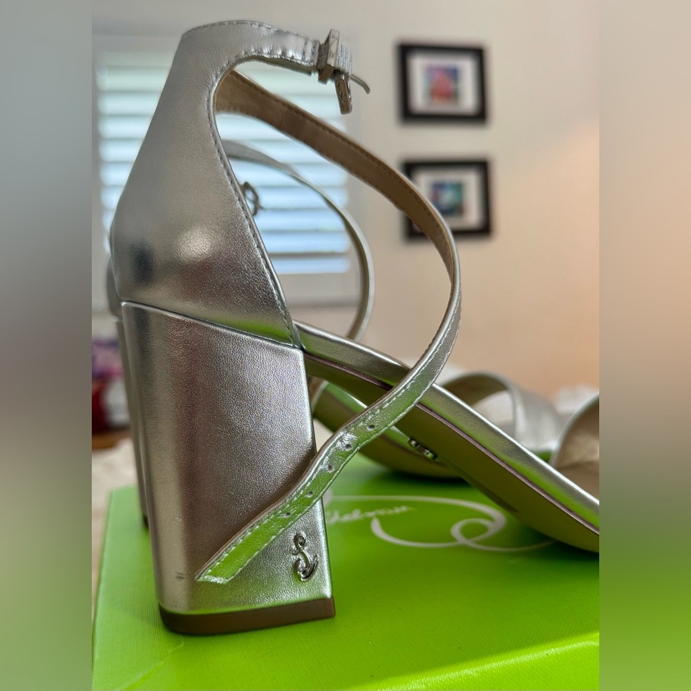 Sam Edelman Silver Daniella Women’s Heels Size 9 - Picture 8 of 11